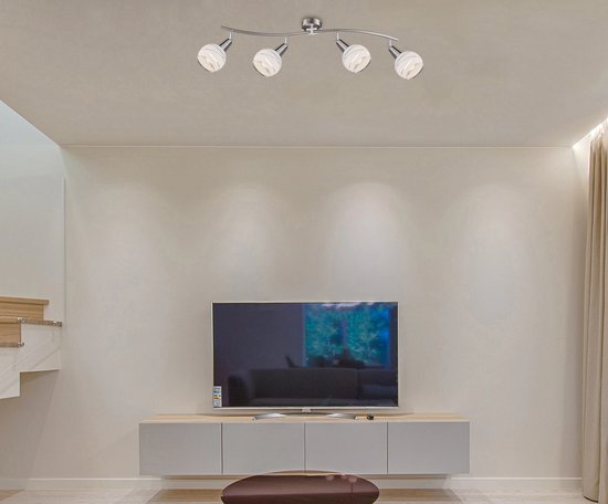 Série de spots Globo Elliot XL - Nickel mat - 4 lumières