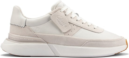 Clarks Craft Pace Sneakers - Homme - Cuir - Laçage - Semelle EVA - Beige - Taille 41