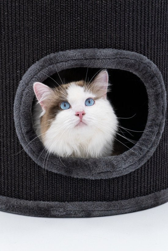 Petrebels Dome 80 Bac à griffer pour chat - Poivre - Ø 45 x 80 cm - stable
