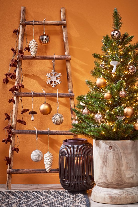 House of Seasons Ladder Rack - L29 x L49 x H119 cm - Bois de peuplier - Marron
