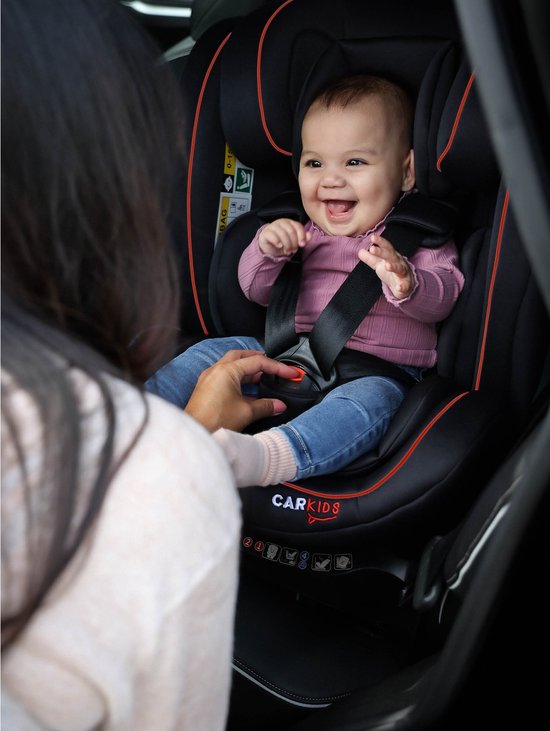 Carkids I-Size Car seat Darcy 360° Swivel 40-150cm Isofix Black/Red