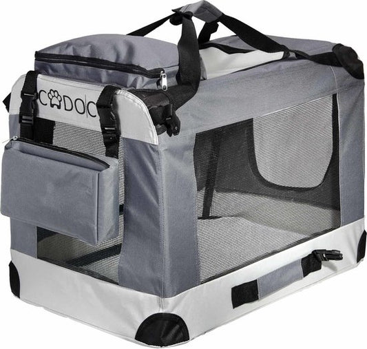 Boîte de transport pour chiens XXL -Cado - 92 x 64 x 64cm - Gris