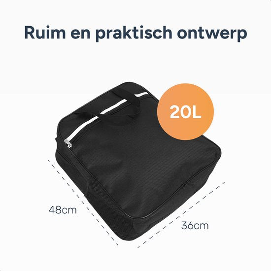 Alyze Sac pour fauteuil roulant avec bande réfléchissante - Imperméable - Grand sac de rangement - Convient au fauteuil roulant, au scooter de mobilité et au rollator - noir - Accessoires pour fauteuils roulants