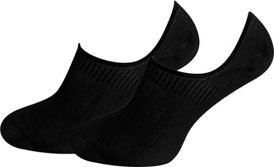 2 paires de chaussettes invisibles en bambou - Chaussettes d'entraînement basses en bambou - Chaussettes de bonneterie pour hommes et femmes - 46 - Noir