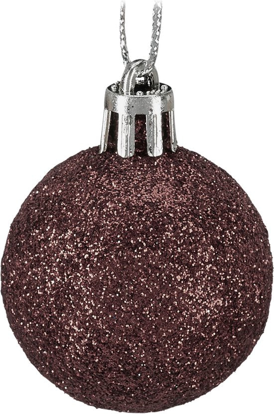 boules - lot de 50 - incassables - plastique - ∅ 3, 4 & 6 cm - marron