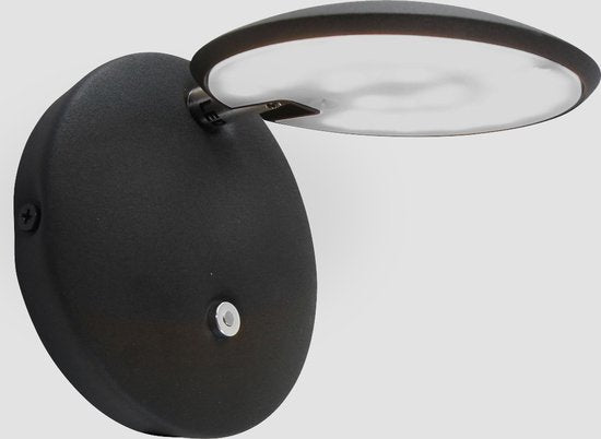 Steinhauer Zenith LED - Applique murale moderne - Noir - H:12cm - Ø:12cm - Universel - Pour l'intérieur - Métal - Appliques murales - Chambre à coucher - Salon