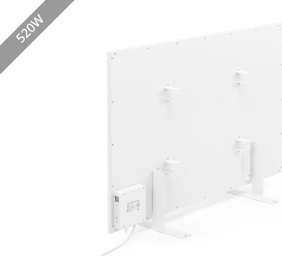 Panneau chauffant infrarouge mince avec minuterie réglable - Vlectro - 520 W - Blanc