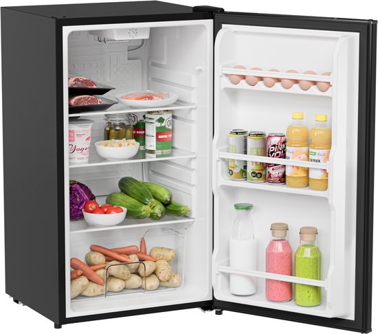 KitchenBrothers Réfrigérateur - 92L - Modèle de table - Glacière - Frigo - Pose libre - Noir
