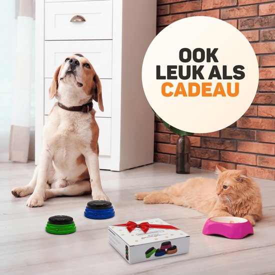 Vulpes Goods® Pets - PRO Bouton parlant pour chiens - Boutons pour chiens - Laissez parler votre animal - Jouets pour chiens - Dressage de chiens - Autocollants de dressage inclus