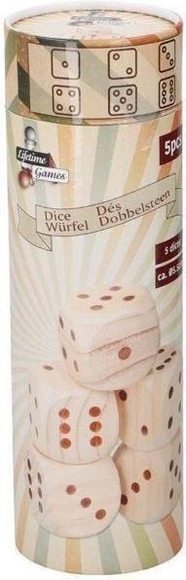 Lifetime Games Dés en bois 5 pièces