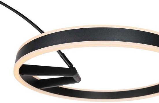 Steinhauer - lampadaire - Ringlux - noir - métal - lampe à arc - LED - 4130ZW
