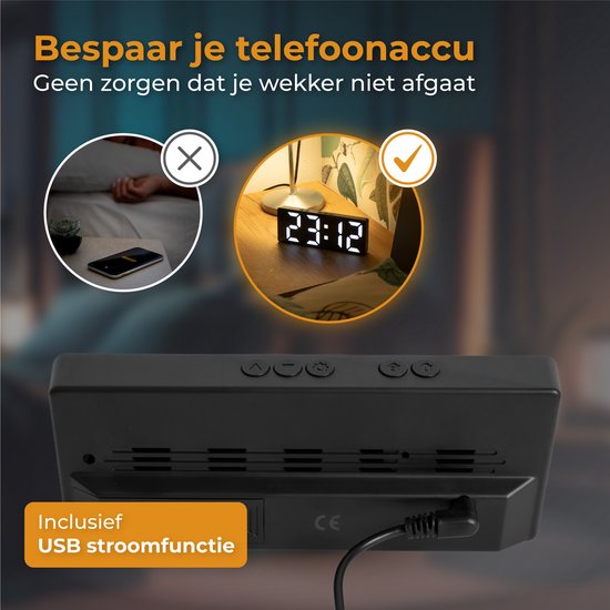 Réveil Numérique LED Nuvance – Horloge Digitale Moderne pour Enfants et Adultes