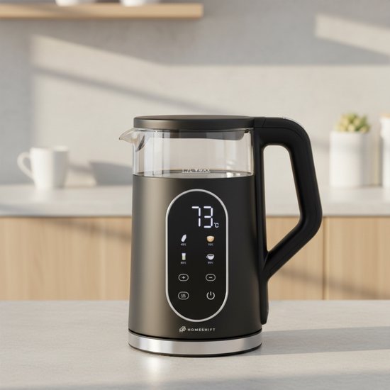 Bouilloire HomeShift® avec contrôle de la température - Fonction maintien au chaud - Double paroi - Électrique - 1,7 litre - 2200W - Noir