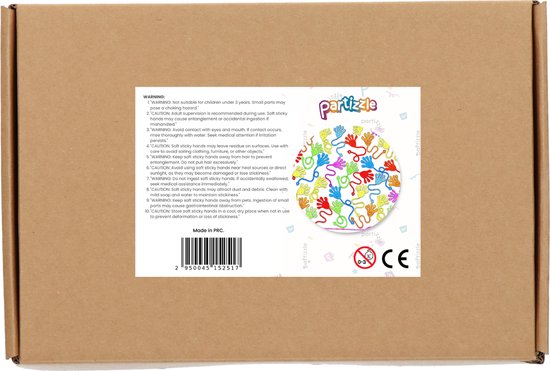 Partizzle 48x Sticky Hands - Cadeaux pour les mains collantes - Grabbelton Treat Gifts - Sensory Small Toys - For Children & Toddlers
