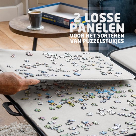 BREND BR-2246 Classeur de puzzles jusqu'à 1000 pièces - avec poignée et fermeture éclair - antidérapant - idéal pour la maison, les voyages et les vacances - noir