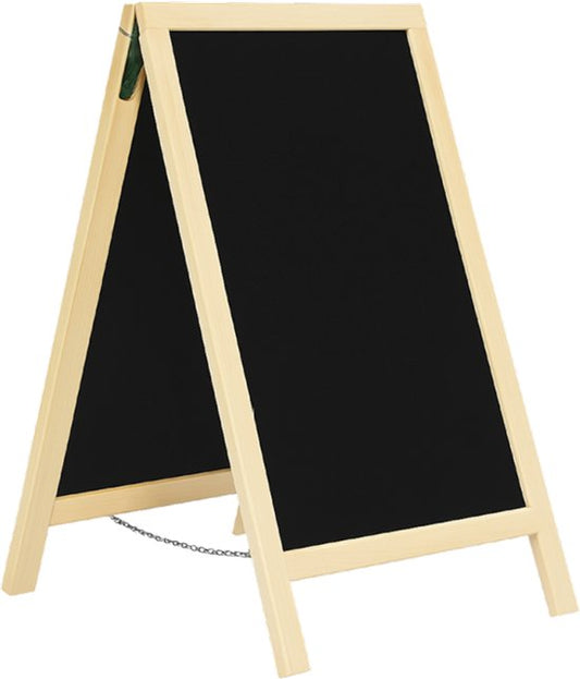 BRASQ Chalkboard Blank - 55x 85 CM - Tableau noir - Enseigne publicitaire - Enseigne de trottoir - Double face - pour l'intérieur et l'extérieur - Hospitality