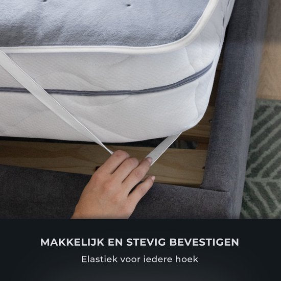 STAUS&BACH CozySnug - Sous-couverture électrique pour 1 personne (100W) - Couverture chauffante avec 6 niveaux de chaleur et minuterie (2, 4 et 6 heures) - Couverture lavable - 150x80 cm - Gris