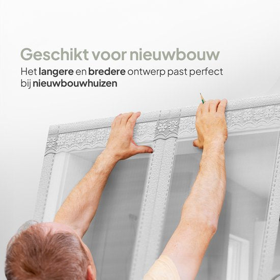 O'DADDY Rideau de porte Deluxe FIBER - Rideau à lames magnétiques - Pour les nouvelles constructions et les portes standard - Installation facile - Blanc Hor - 100x240 cm