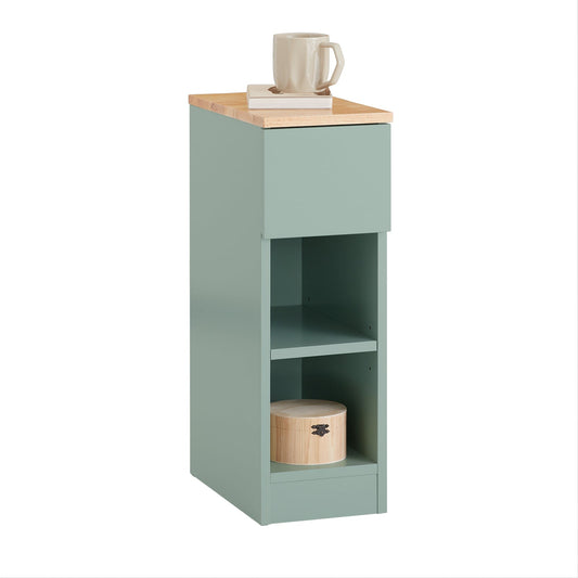 SoBuy FBT111-GR Table de chevet Vert 20x35x60 cm - Table d'appoint compacte avec tiroir