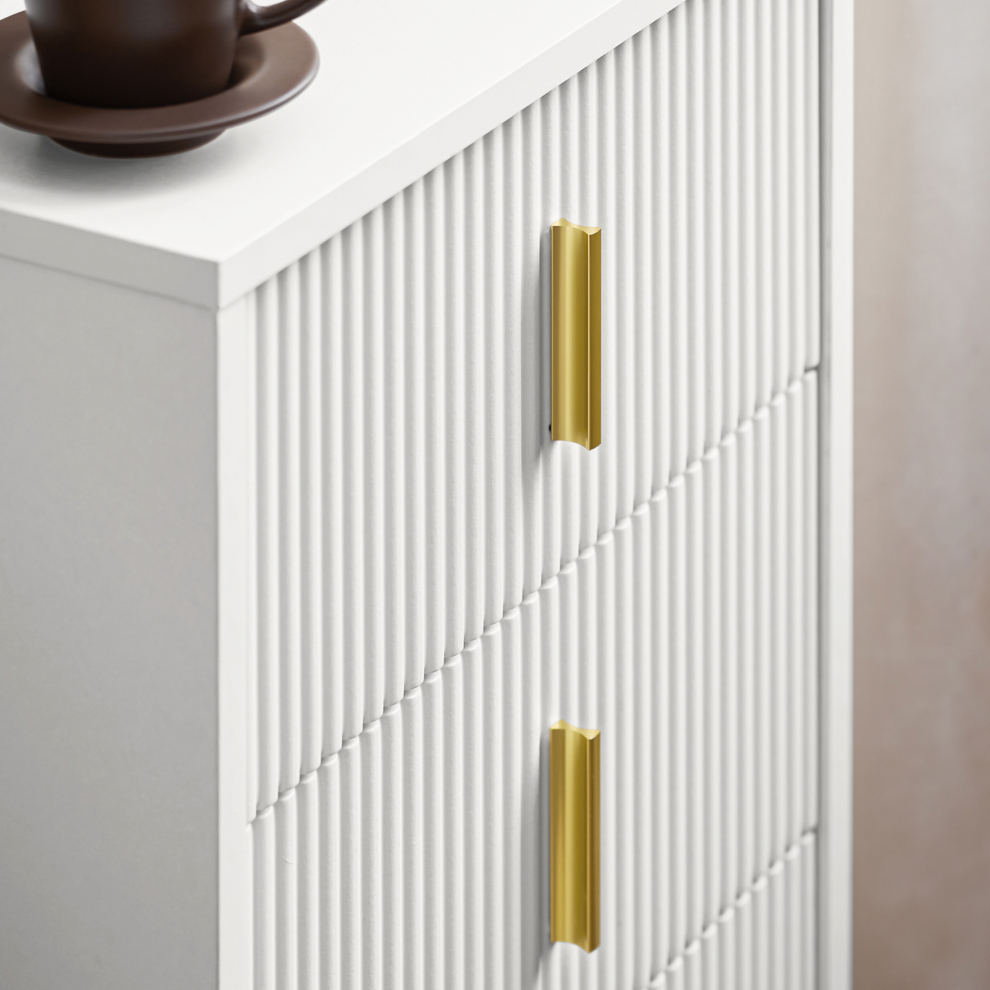 Table de chevet SoBuy FBT115-L-W - 3 tiroirs - 40 x 40 x 64 cm - Blanc