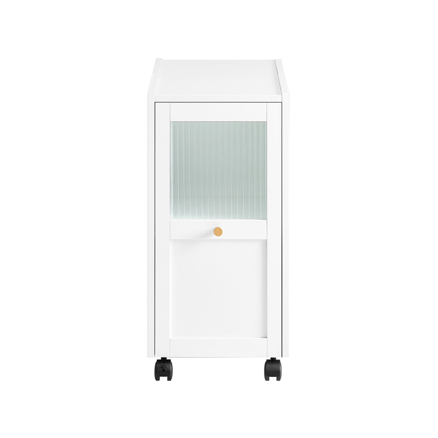 SoBuy FBT150-W Armoire à dossiers, chariot d'archivage, support d'imprimante et étagère de rangement pour le bureau - blanc, 31 x 60 x 70 cm