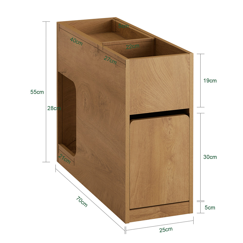 SoBuy Table d'appoint avec plateau amovible - Tiroir coulissant et compartiment ouvert - 70 x 25 x 55 cm - FBT158-N