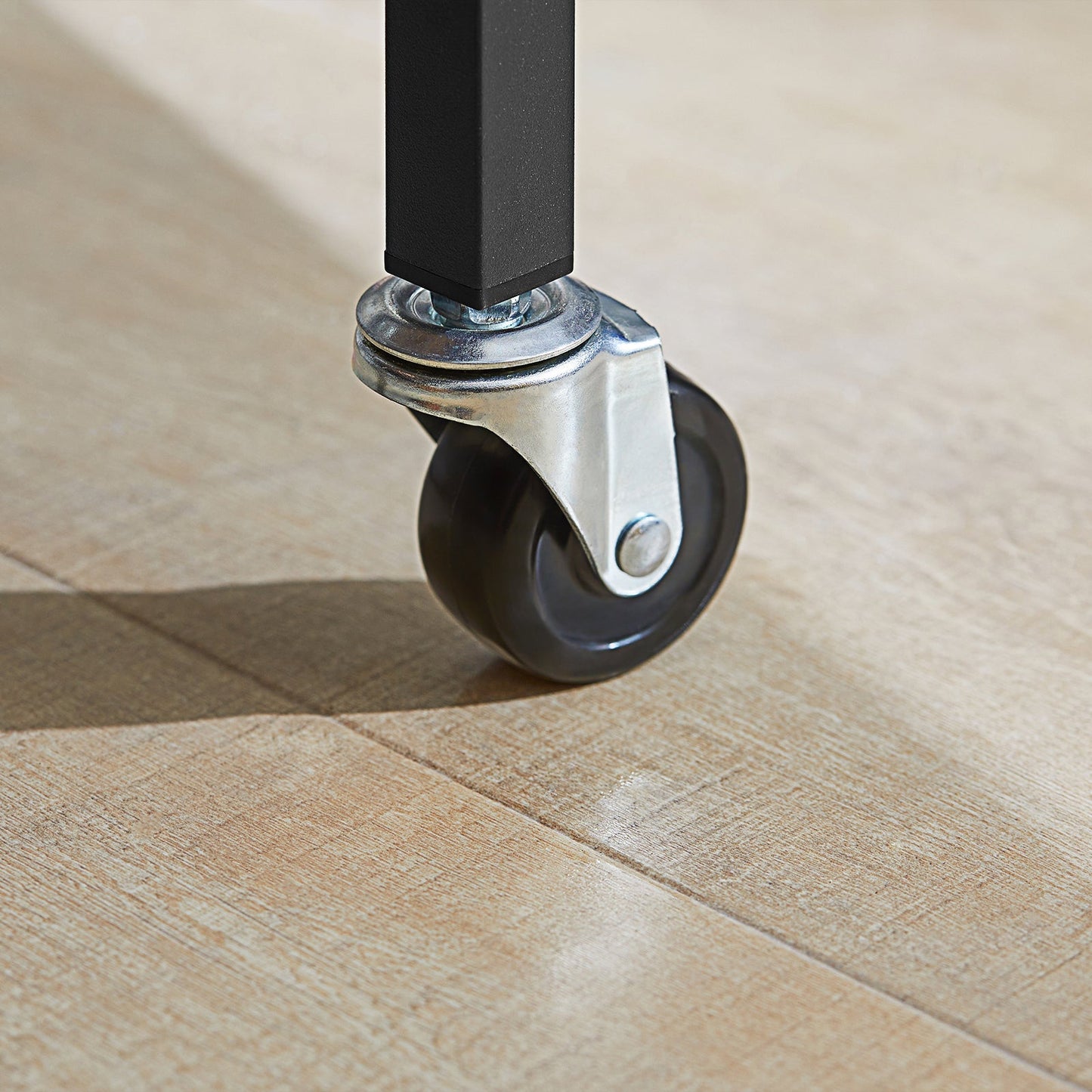 SoBuy Chariot de cuisine sur roulettes avec 2 tiroirs et 2 étagères - 100x45x93 cm - Max. 60KG - Couleur bois foncé