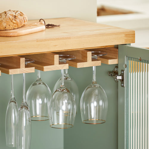 SoBuy - Ilot de cuisine central - Bois de bambou - 109 x 38 x 92 cm - Vert