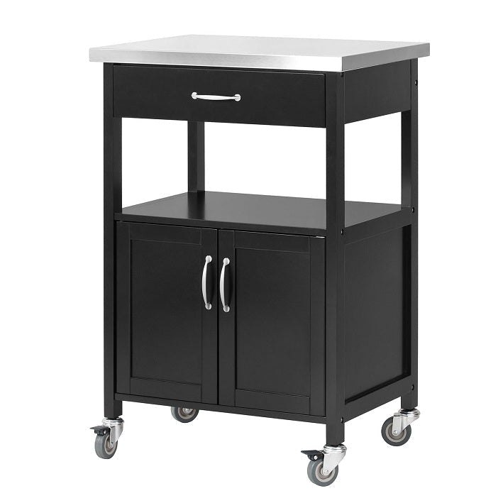 SoBuy Chariot de cuisine - 60 x 44,5 x 91cm - noir