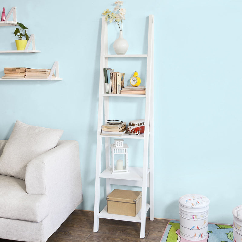 SoBuy Porte-échelle - 44x180x39cm - blanc