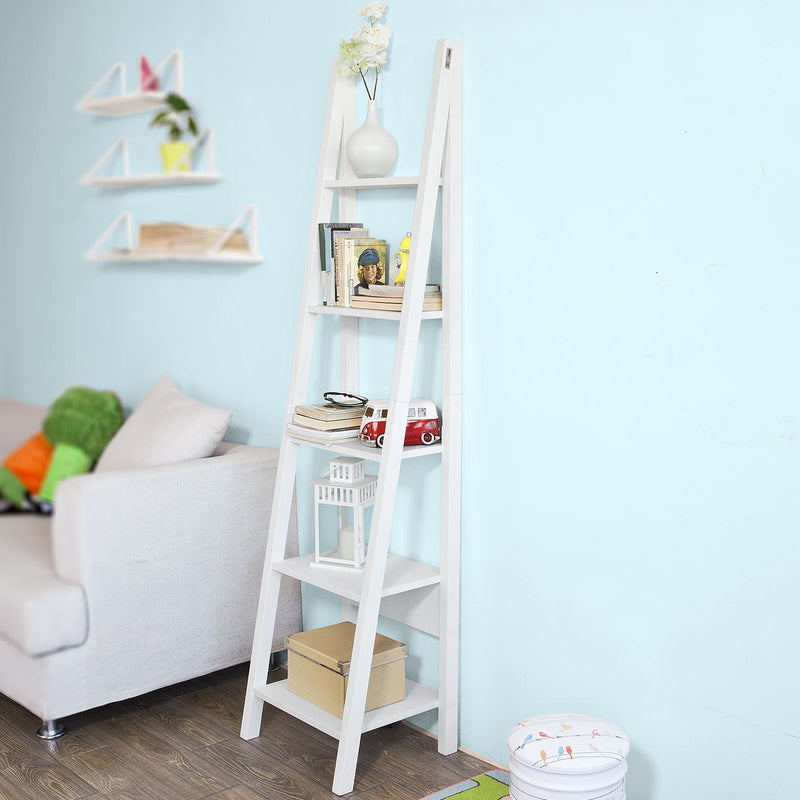 SoBuy Porte-échelle - 44x180x39cm - blanc