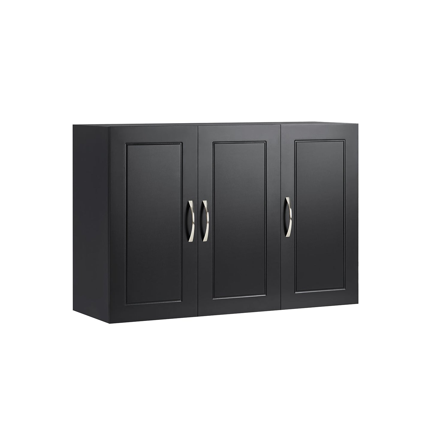 SoBuy Armoire suspendue Armoire de salle de bain noire - 90x60x30 cm - FRG231-L-SCH - Armoire murale avec deux portes et étagères réglables