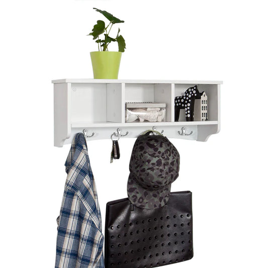 SoBuy Porte-manteau mural - Porte-manteau suspendu - Porte-manteau blanc - FRG48-W