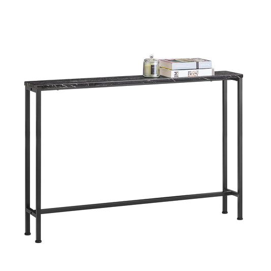 SoBuy FSB19-XL-SCH Table console noire avec plateau en MDF et structure en fer - 120 x 20 x 80 cm