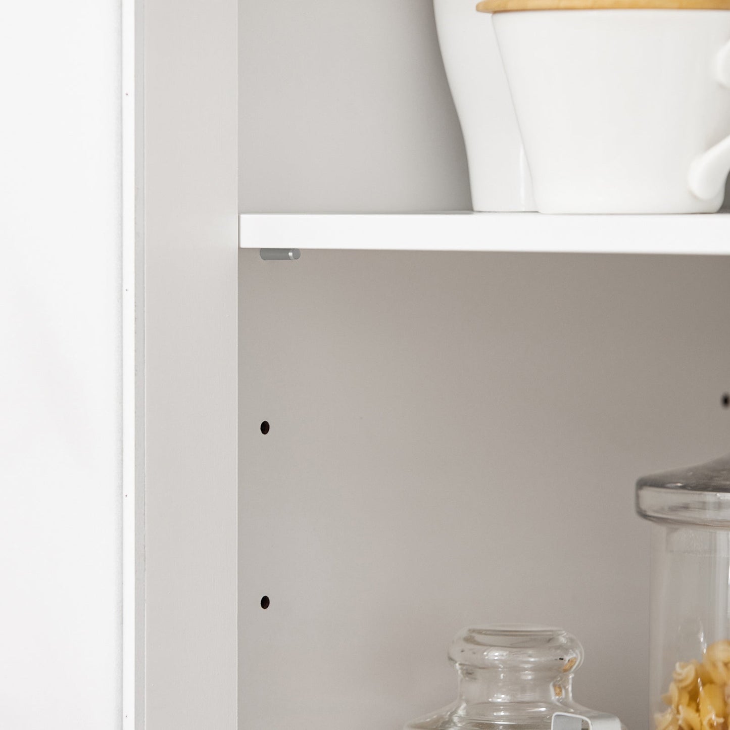 Armoire micro-ondes - SoBuy - Armoire cuisine - 1 tiroir - 3 portes - 89 x 40 x 89 cm - Blanc