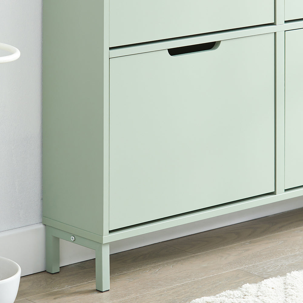 SoBuy Meuble à chaussures FSR100-GR - 4 tiroirs - 100 x 19 x 90 cm - Vert