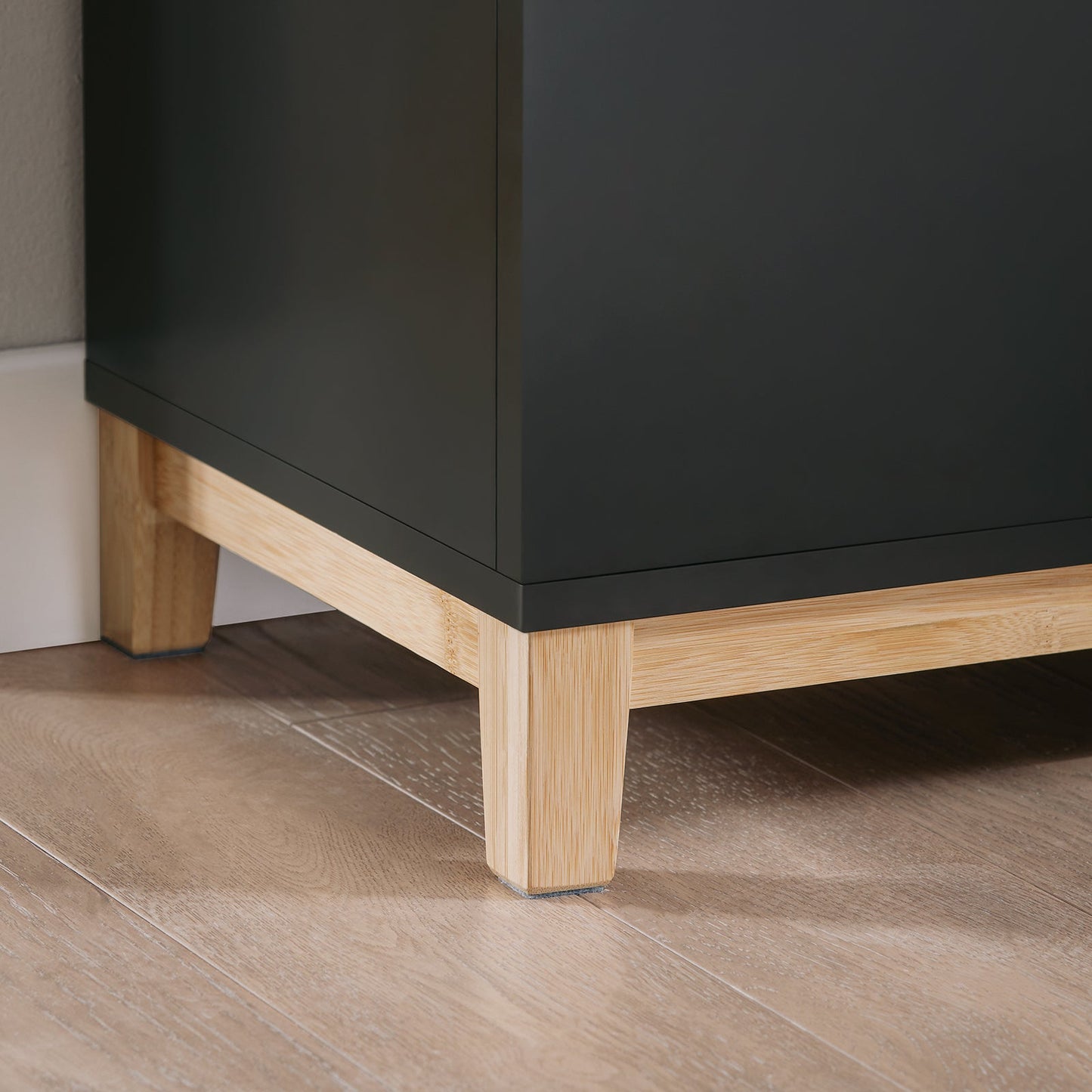 SoBuy FSR117-SCH Banc à chaussures - Banc de rangement noir avec 2 portes