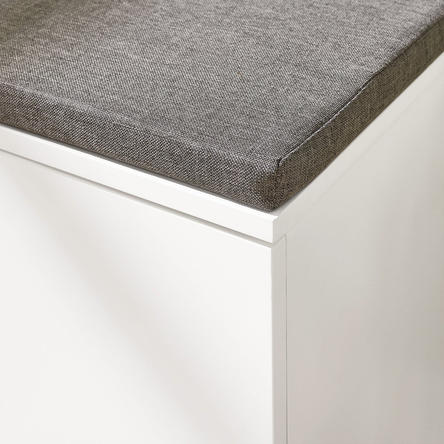 SoBuy Banc à chaussures FSR117-W - 2 portes - siège rembourré - 90 x 34 x 46 cm - blanc