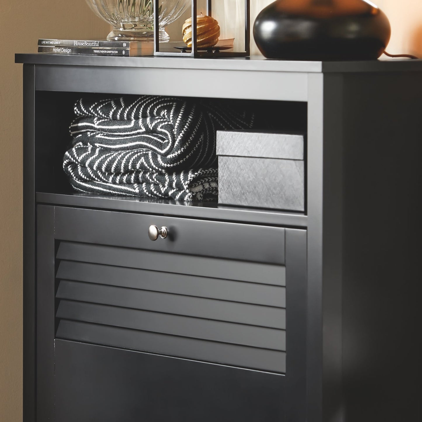 Sobuy Meuble à chaussures avec 2 abattants et rangement - Noir - 80x25x108 cm