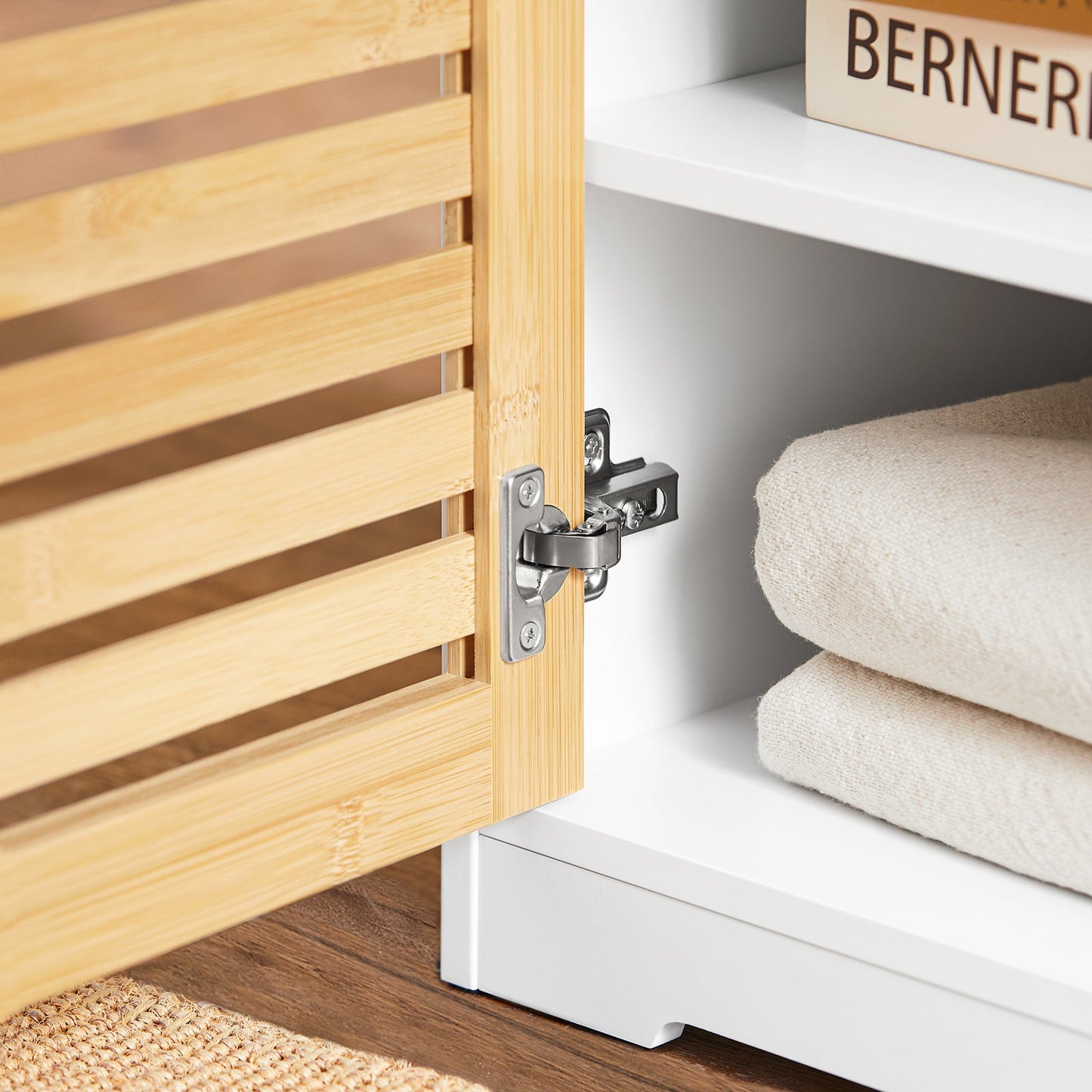 Banc à chaussures avec rangement et coussin - 71x35x43 cm - Blanc & Ecru - SoBuy FSR23-II-WN