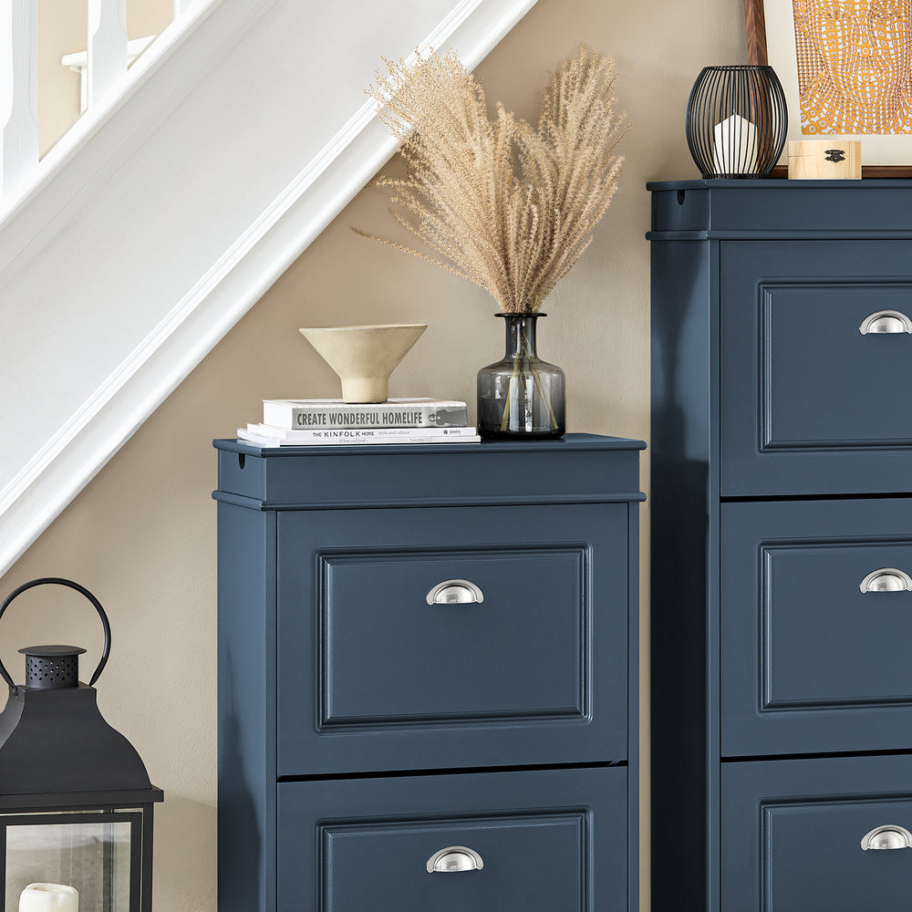 SoBuy FSR78-B meuble à chaussures avec 2 abattants, 1 tiroir et 1 crochet