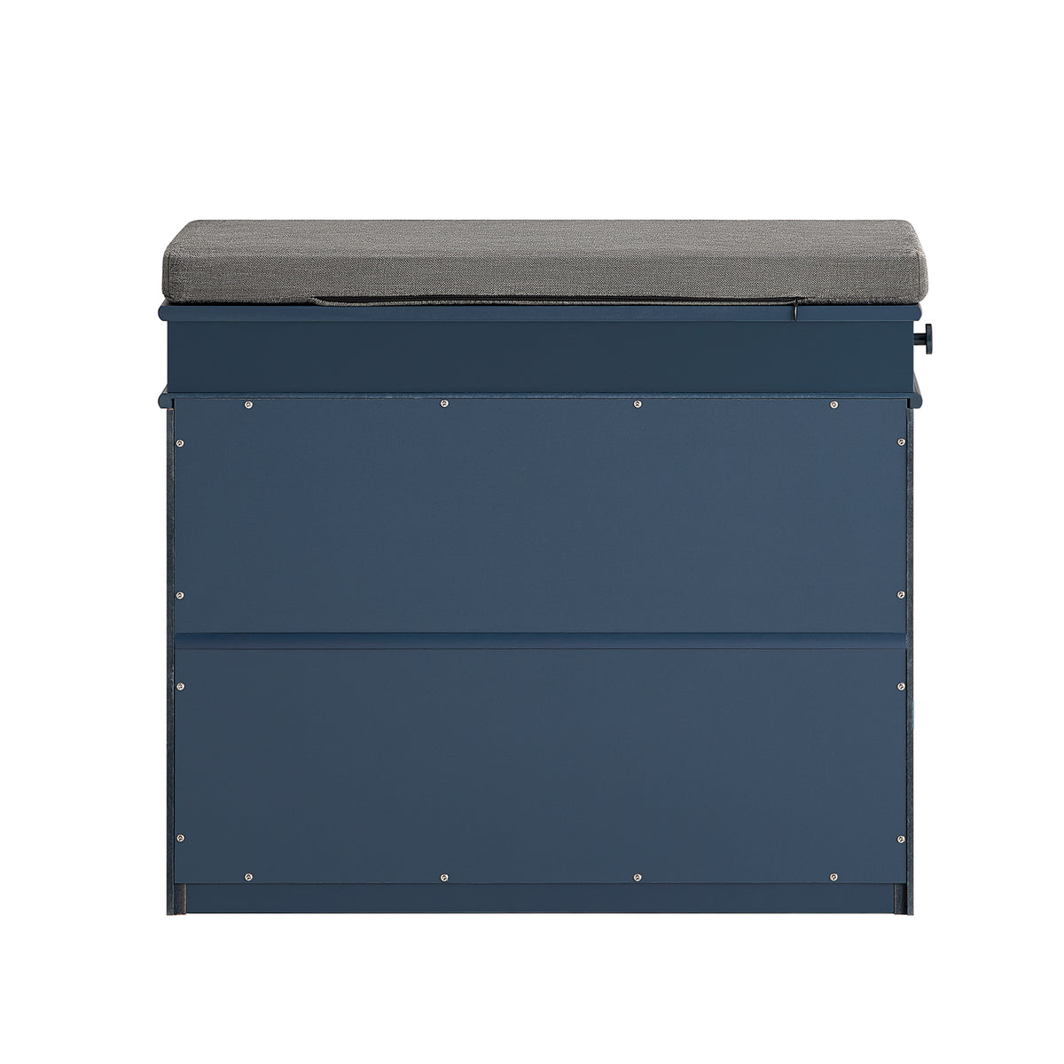 SoBuy Meuble à chaussures avec coussin d'assise et rangement - Bleu - 60 x 24 x 52 cm