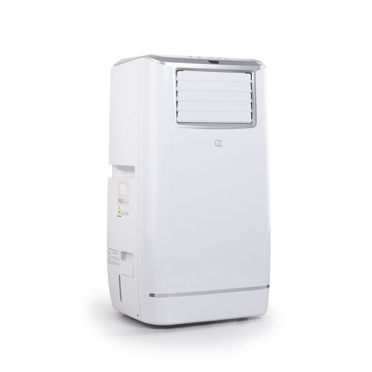 Climatiseur Mobile Intelligent FlinQ avec Tuyau de Drainage – 13 000 BTU – Fonction Sommeil Silencieux – Rafraîchit jusqu’à 50 m² – Avec Application et Télécommande – 41,5 x 41,8 x 79 cm – Blanc