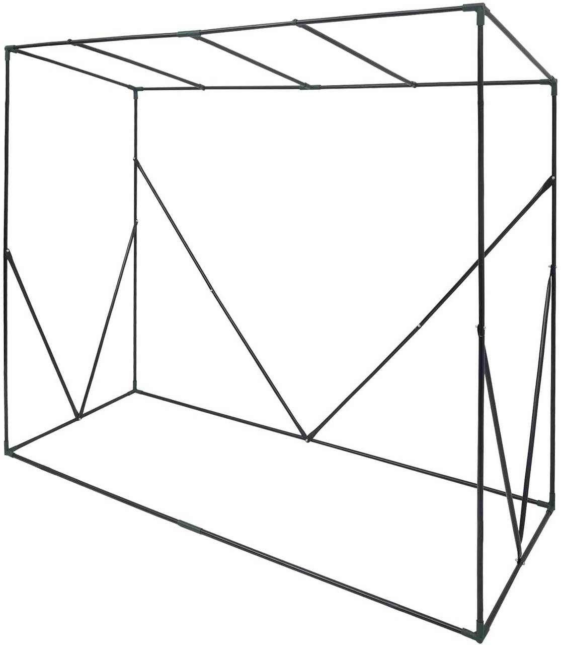 Woltu Foil Greenhouse White/Green - Serre PE semi-transparente - 200 x 77 x 146/169 cm