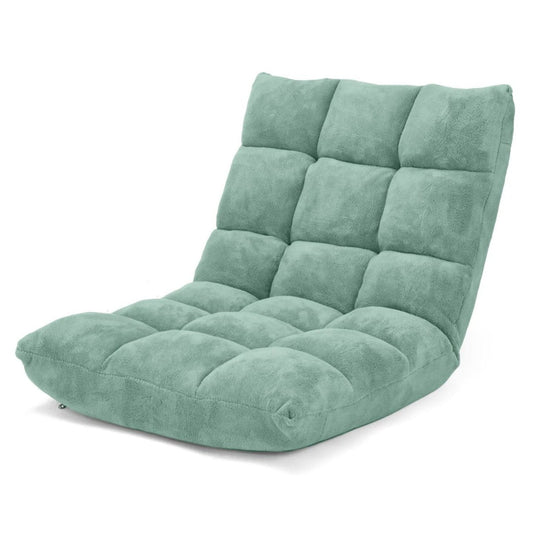 Chaise longue pliable Coast - dossier réglable 14 positions - 105 x 56 x 15 cm - vert
