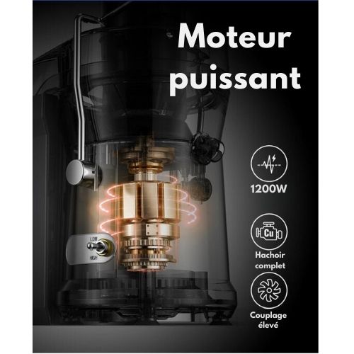 Centrifugeuse - Extracteur de jus Safecourt Kitchen - Fruits & Légumes - Large Ouverture - 3 Vitesses - 1200 W