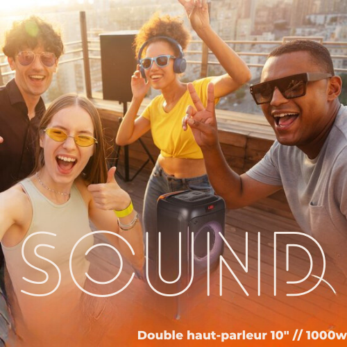 Enceinte Bluetooth, Denver, Enceinte lumineuse, Bluetooth Party Speaker, BPS458