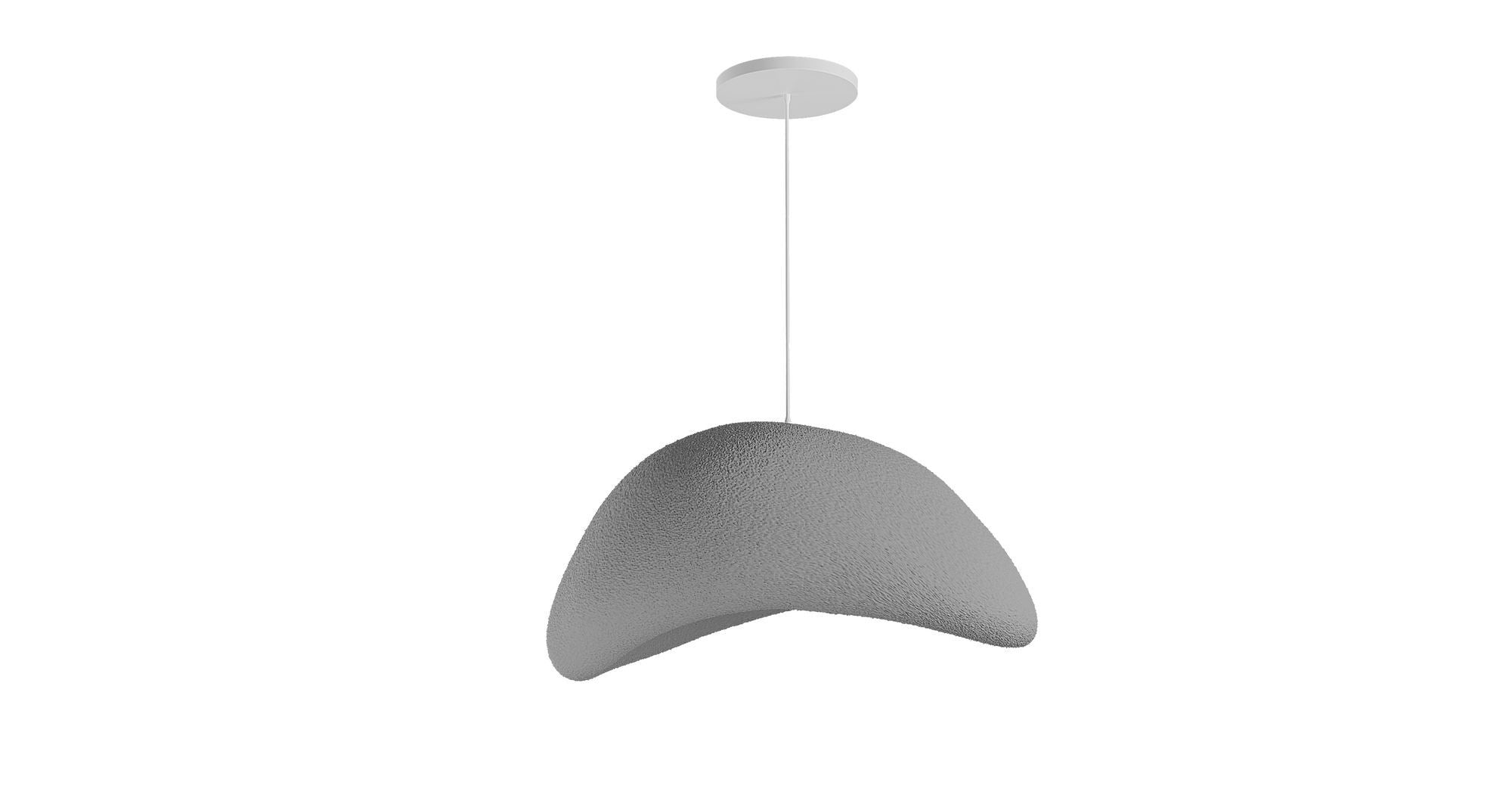 Wabi Loom - Plafonnier Wabi Sabi Nomu - aspect béton - gris béton - Ø 50 cm