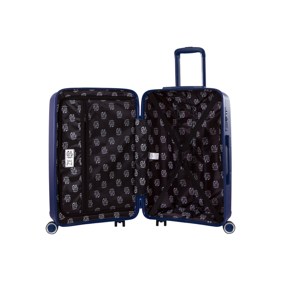VALISE RIGIDE BLEUE DE TAILLE MOYENNE (TAILLE M)
