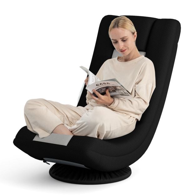 Coast Swivel Gaming Chair - Réglable - Pliable - Rotation à 360° - Ergonomique - Gris/Noir